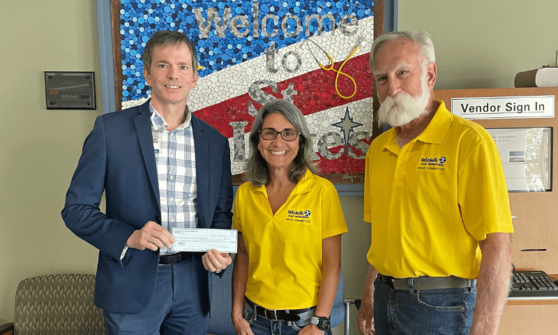 LVRR presents check to St. Luke's